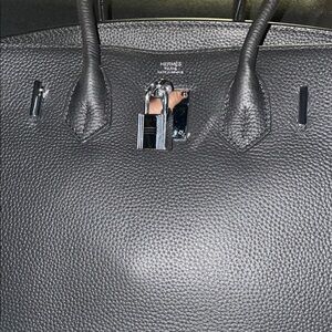 Black Leather Men's Bag